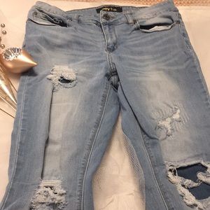 Indigo Rain distressed jeans, size 13
